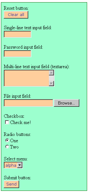 [A form presentation with light green background, some fields in light orange, etc. ]