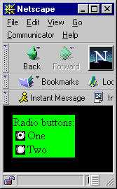 Screenshot indicating how black background shines thru on Netscape 4
